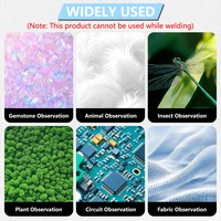Kids Portable Auto Focus Digital Microscope, 200X-500X Magnification, 2.0" HD IPS Screen, Rechargeable Handheld Microscope