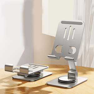 Giá đỡ điện thoại hoàn toàn bằng kim loại Máy tính để bàn Người lười biếng Phát trực tiếp Máy tính bảng Di động Khung hỗ trợ Đĩa xoay Hợp kim nhôm sáng tạo - Product Image 4