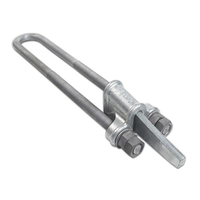 Pince à cale de fixation en aluminium, lot de 2 pièces, pince UT ajustable, pour fixer au dessus de ligne électrique, accessoires