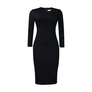 All'ingrosso Plus Size Women Office Wrap Mid Dresses Ladies Casual abiti da lavoro formali elegante Business Dress <span class=keywords><strong>abbigliamento</strong></span> <span class=keywords><strong>donna</strong></span> - Product Image 3