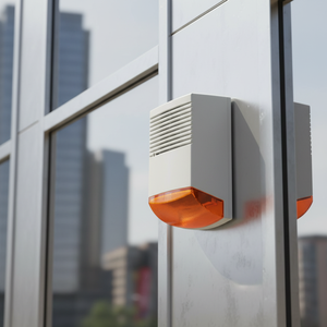 Sirène d'alarme extérieure étanche 128 dB, sonnerie puissante, lumière stroboscopique, <span class=keywords><strong>12</strong></span> <span class=keywords><strong>volts</strong></span>, alarme d'avertissement externe, 50 W de puissance crête, certifiée CE - Product Image 1