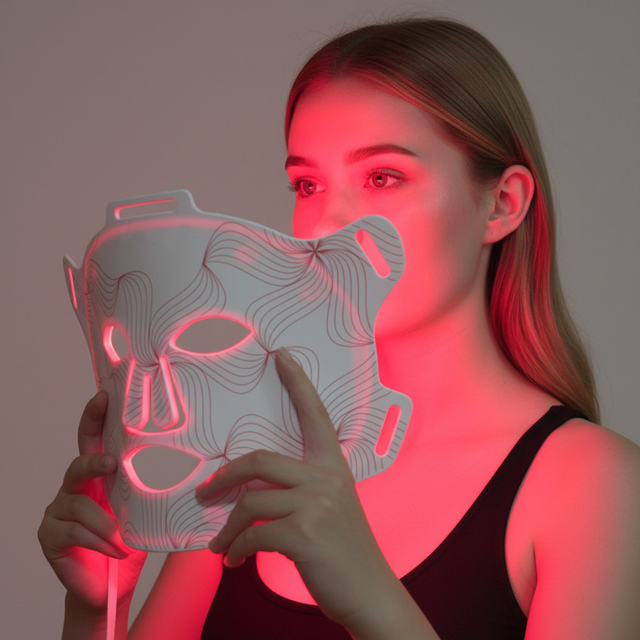Wakelife Silicone Led Mask Face Led Light Photon Infrared Therapy Flexible Facial Mask