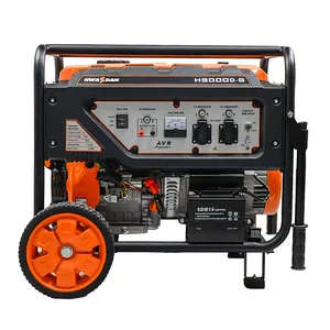 Hwasdan China Manufacturer Open Frame 6.5KW Portable Gasoline Generator Set for sale