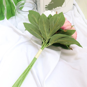 Alta calidad al por mayor jardín sola rosa artificial pequeño ramo de rosas artificiales decoración del hogar - Product Image 2