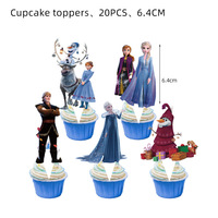 PAISTAR TPCT-081 Décorations et fournitures de fête d'anniversaire Frozen, ballons, bannière de fête princesse, décoration de gâteau, papier personnalisé pour enfants