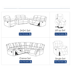 Fauteuils inclinables 3+2+1 places en cuir couleur personnalisée, style luxe léger <span class=keywords><strong>français</strong></span>, pour salon et home cinéma - Product Image 6