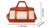 Sac de sport unisexe en nylon avec logo personnalisé, blocs de couleur, grande capacité, imperméable, portable, avec pochette pour bagages, sac à main de fitness, sac à bandoulière
