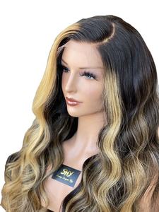 Glueless Transparent HD Lace Wig Preplucked Hairline Color Human <b>Hair</b> for White Women With <b>Bleach</b> Knots - Product Image 6