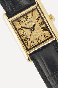 Reloj Clásico Cuadrado GBHW Dorado y Negro, Reloj de Pulsera de Cuarzo con Caja de Acero Inoxidable y Correa de Cuero, Estilo Elegante - Product Image 5