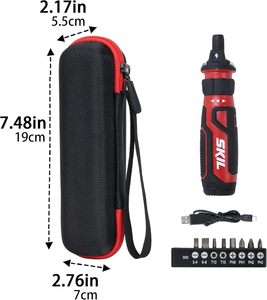Étui à outils en EVA de haute qualité pour tournevis sans fil rechargeable <span class=keywords><strong>SKIL</strong></span> 4V, sac de protection durable avec sangle de poignet - Product Image 3