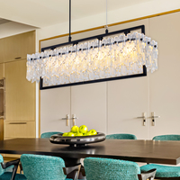 Lámpara de Araña Moderna de Diseño Nuevo y Lujoso para Sala de Estar, Lámpara Colgante de Interior para Villa, Lámpara Colgante de Vidrio LED