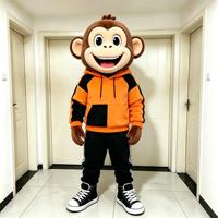 Costume de mascotte de gorille gris de dessin animé pour adulte, tenue sur mesure pour carnaval, festival d'ouverture, Noël, divertissement en EVA