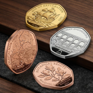 Moneda de la Suerte Dorada Antigua Moderna para el Año Nuevo Lunar, <span class=keywords><strong>Dios</strong></span> de la Riqueza, Buena Fortuna, Recuerdos para Fiestas, Proveedor Popular, Moneda de Barra de Alta Calidad - Product Image 1