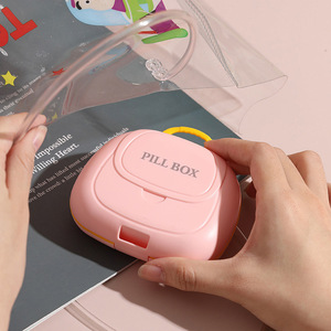 Portable Mini Pill <b>Box</b> With Compartments Airtight Moisture Proof For Medicine <b>Storage</b> Pink <b>Blue</b> Green - Product Image 1