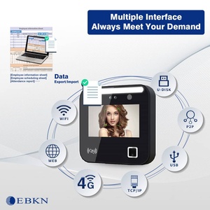 Ebkn phần mềm miễn phí TCP/IP USB không dây sinh trắc học Nhận dạng khuôn mặt chấm công thiết bị đầu cuối thời gian đồng hồ employe với API - Product Image 3