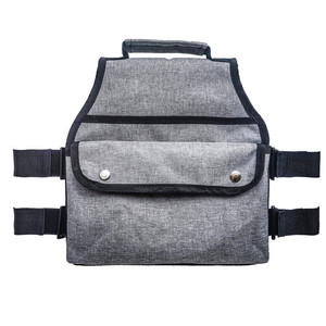 Bolsa de almacenamiento gris para silla de ruedas y cochecito, con soporte para vasos y múltiples bolsillos. - Product Image 3