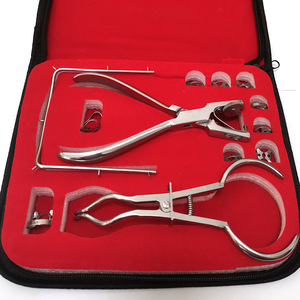 Kit de barrage dentaire en caoutchouc orthodontique avec pince à poinçonner en acier cadre ivoire outils de base pour accessoire de <span class=keywords><strong>dentiste</strong></span> de thérapie orale - Product Image 4