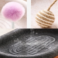 Lit pour chat en feutre 2 en 1, nid pour chat imperméable, griffoir avec design encastré de 8 cm