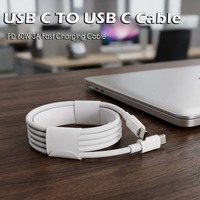 Câble de charge rapide USB-C vers USB-C 1M 60W pour iPhone 15/16/17 Max Pro et ordinateur, boîte couleur incluse