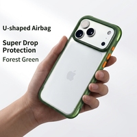 Coque antichoc en TPU de 2,5 mm avec airbag en U et cadre antidérapant AF, dos transparent haute clarté pour iPhone 18 17 16 Pro Max
