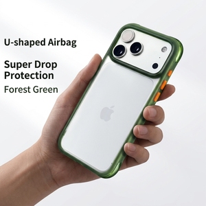 Coque antichoc <span class=keywords><strong>en</strong></span> TPU de 2,5 mm avec airbag <span class=keywords><strong>en</strong></span> <span class=keywords><strong>U</strong></span> et cadre antidérapant AF, dos transparent haute clarté pour iPhone 18 17 16 Pro Max - Product Image 1