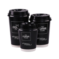 Gobelets en papier personnalisés à double paroi 8oz 10oz 16oz 2.5oz, gobelets à café en papier blancs, couvercles pour gobelets en papier