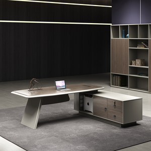 Office Furniture <b>Table</b> Chair Combination 2m Office Computer <b>Tables</b> L-shape Boss <b>Working</b> Desk Furniture for Sale - Product Image 2