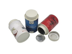 Benutzer definiertes Logo Gedruckte Verbund papier dosen Hand gepresste Versiegelung für Tee Kaffeepulver Schokolade Zucker kuchen Verpackung Papier röhrchen - Product Image 2