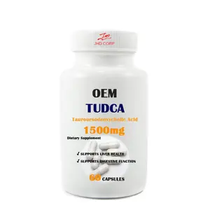 JHD Label pribadi non-gmo murni tinggi Detox pembersih hati perbaikan Tudca 1500mg kapsul Tauroursodeoxycholic kapsul asam