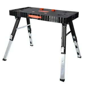 VERTAK Mobile Outdoor 5 In 1 Woodworking Table Foldable Garage Workbench