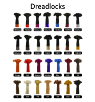 0.2cm 20 Pouces Afro Crépus Bouclés Cheveux Crochet Faux Locs Aiguille Cheveux Humains Dreadlocks Cheveux Humains Accessoires Extension