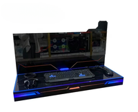 Étagère de présentation de clavier en acrylique noir au design moderne avec éclairage LED, présentoir de bureau en plexiglas pour magasin d'électronique