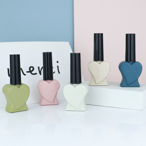 Flacon de vernis à ongles en verre <span class=keywords><strong>vide</strong></span> avec étiquette personnalisée et pinceau, flacons de vernis à ongles en forme de cœur - Product Image 5