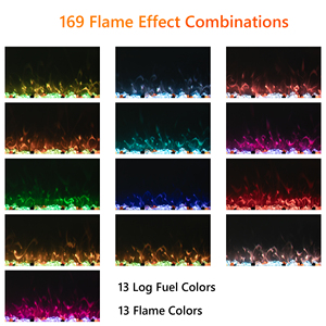 Chimenea eléctrica montada en la pared de 42 pulgadas Luxstar, <span class=keywords><strong>Kamin</strong></span> Artificial LED, 13 colores, cama de combustible con llama, Control remoto para Hotel doméstico - Product Image 3