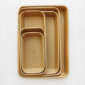 Bán buôn giấy kraft dùng một lần hộp thức ăn nhanh tùy chỉnh in logo Snack cửa hàng bữa ăn thuyền Matte kết thúc phẳng cho <span class=keywords><strong>KFC</strong></span> đồ ăn nhẹ khác - Product Image 3