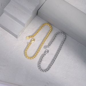 Dylam 925 Sterling <b>Silver</b> Women 18K Gold Plated Nickel-Free Hypoallergenic Jewelry Hip Hop Chunky <b>Cuban</b> <b>Link</b> <b>Chain</b> Bracelet - Product Image 4