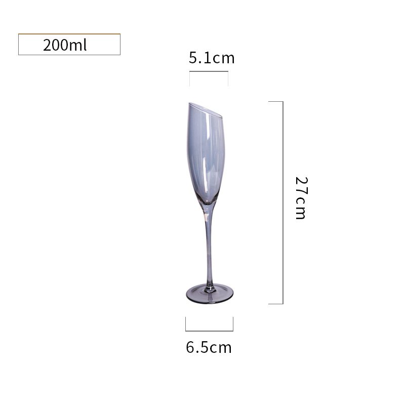 Verre à champagne gris