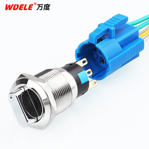 Botón giratorio de Metal de 22mm, interruptor selector de 2-3 posiciones de latón, botón de presión, perilla de rotación eléctrica - Product Image 4