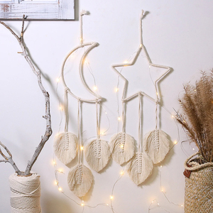 2PCS Sets <span class=keywords><strong>attrape</strong></span>-rêves étoile <span class=keywords><strong>lune</strong></span> <span class=keywords><strong>macramé</strong></span> Tenture murale Ramadan <span class=keywords><strong>attrape</strong></span>-rêves Décorations Ramadan faites à la main 2024 Cadeau - Product Image 1