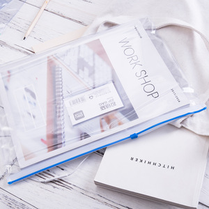 Deli Zip <b>Bag</b> A4 Transparent PVC <b>Document</b> Storage <b>Bag</b> Office Organizer Large Capacity Rectangle File <b>Bag</b> - Product Image 3