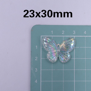 JC AB Aurora colorida trompeta mariposa hecha a mano DIY crema pegamento resina accesorios barrocos accesorios con agujeros al por mayor - Product Image 6