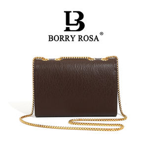 Sac fourre-tout <span class=keywords><strong>de</strong></span> <span class=keywords><strong>luxe</strong></span> pour femme style vintage français BORRY ROSA en PU imperméable avec fermeture éclair, design simple et bandoulière chaîne - Product Image 3