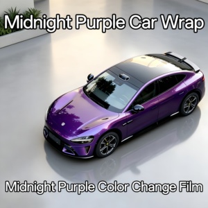 Film de protection de carrosserie automobile en vinyle violet nuit auto-cicatrisant anti-rayures, exclusivité Tuning Garage - Product Image 5
