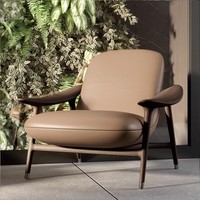 Fauteuil inclinable moderne en bois massif et cuir synthétique de style nordique, luxe léger, pour salon, chambre à coucher, meubles de maison