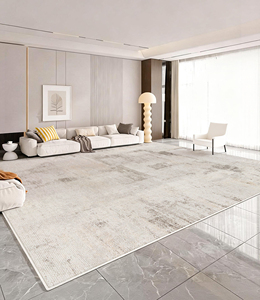 Tapis d'intérieur abstrait grand format, doux et lavable, tapis moderne à poils ras neutre pour la maison et le bureau - Product Image 3