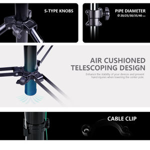 Trípode Deportivo Extensible para Videocámara RAUBAY Extreme Tall, con Amortiguación de Aire, de Aleación de Aluminio Ligero - Product Image 5