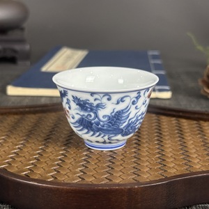Squisita <span class=keywords><strong>collezione</strong></span> classica cinese dipinta a mano Dragon Pattern tazza <span class=keywords><strong>da</strong></span> tè decorazione per la casa in porcellana Vintage blu e bianca - Product Image 2