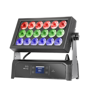ไฟติดผนังภายนอกอาคารกันน้ำ RGBWA+UV LED สำหรับตกแต่งเมือง 21x10W IP65 ควบคุมแบบไร้สาย DMX512 ไฟส่องสว่างแบบแบตเตอรี่ พร้อมรีโมท - Product Image 1