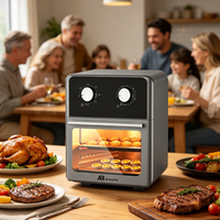 Anbolife Factory OEM Horno Freidora de Aire Multifunción Eléctrico Sin PFAS de 10L para Cocina Saludable y Compacta con Ventana