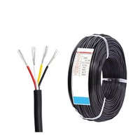 Câble d'alimentation RVV en PVC noir avec 2/3/4/5 conducteurs en cuivre et conducteur électrique 6/7/8/10/12/14/16/18 broches